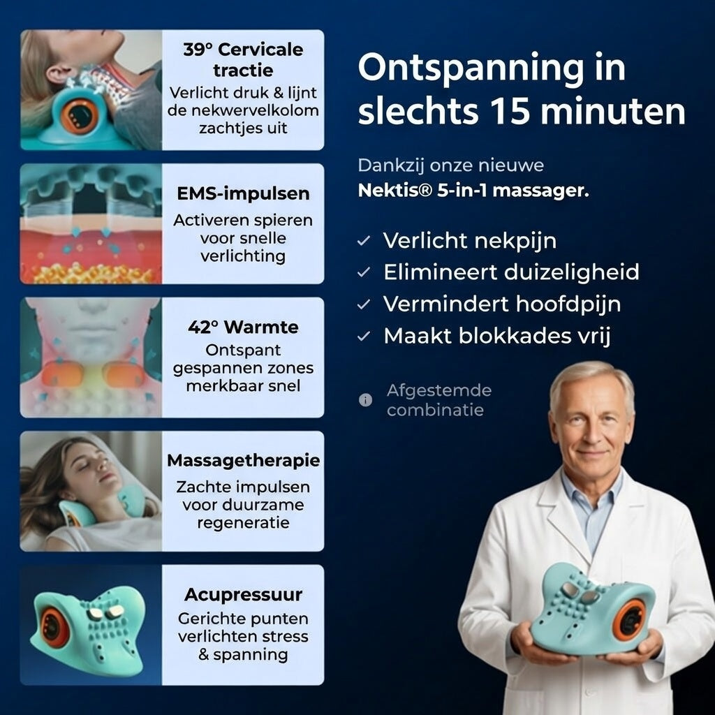 1+1 50% Off Nektis® 5-in-1 Massagekussen